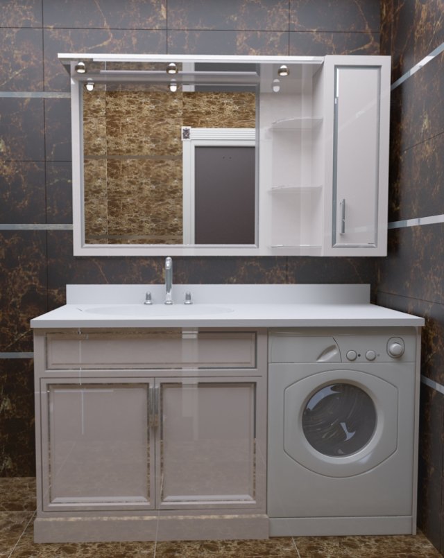 Bathroom furniture 3D Model .c4d .max .obj .3ds .fbx .stl .blend 