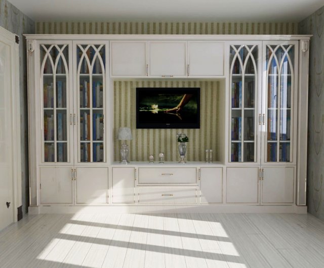 Library cabinet 3D Модель .c4d .max .obj .3ds .fbx .stl .blend 