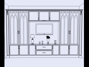 Library cabinet 3D Модель