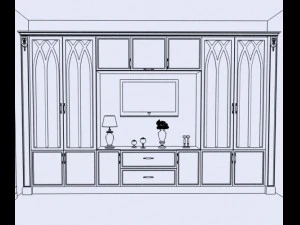 Library cabinet 3D Model