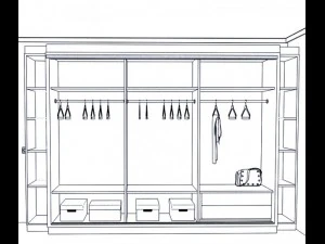 Wardrobe closet 3D Model