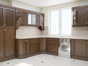 Wood kitchen interior 3D Model
