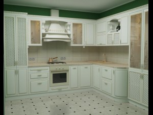 White cabeintry kitchen Modèle 3D