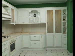 White cabeintry kitchen Modelo 3D