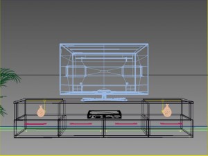 Living dresser tv board cabinet 3D Model