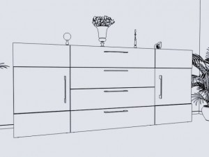 Commode dresser Modello 3D