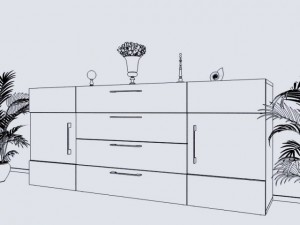Commode dresser Modello 3D