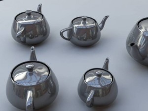 mental rey kettles with the materials in the scene 3D Model