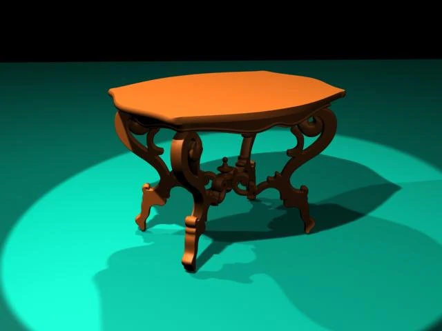 antique table 3D Model .c4d .max .obj .3ds .fbx .stl .blend 