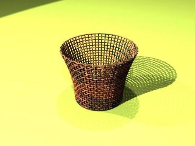 wicker basket 3D 모델 .c4d .max .obj .3ds .fbx .stl .blend 