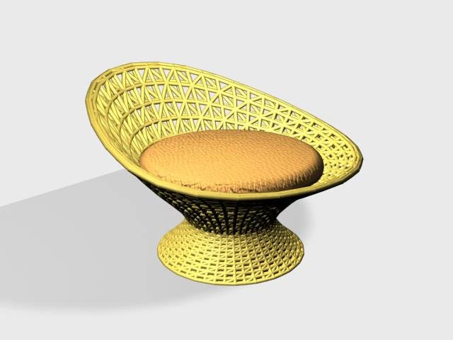 fauteuil rotang Modèle 3D .c4d .max .obj .3ds .fbx .stl .blend 