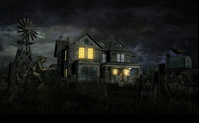 halloween house Model 3D .c4d .max .obj .3ds .fbx .stl .blend 