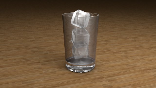 glass with ice Model 3D .c4d .max .obj .3ds .fbx .stl .blend 