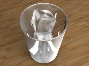glass with ice Model 3D
