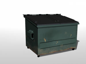 dirty rusty dumpster Modello 3D