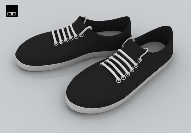 shoe basic Model 3D .c4d .max .obj .3ds .fbx .stl .blend
