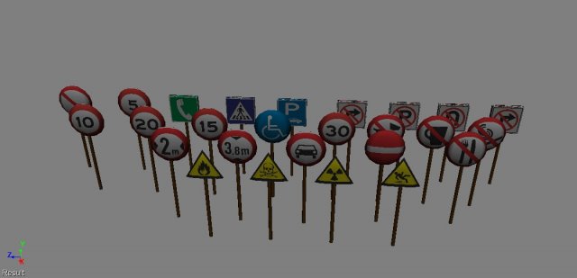 signs 3D Model .c4d .max .obj .3ds .fbx .stl .blend 