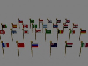 flags Model 3D