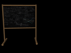 maths  chalk board Model 3D