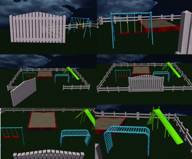 playground package Modelo 3D .c4d .max .obj .3ds .fbx .stl .blend 