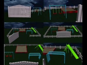 遊び場パッケージ 3Dモデル