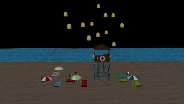 beach package 2 3D Model .c4d .max .obj .3ds .fbx .stl .blend 