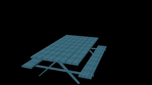 picnic table 3D Model .c4d .max .obj .3ds .fbx .stl .blend 