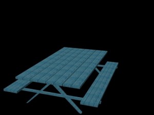 picnic table Model 3D