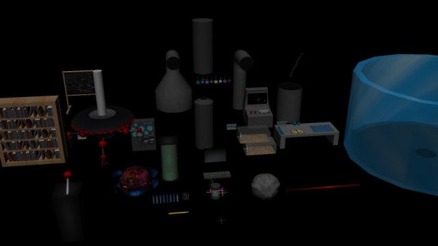 lab equipment package 1 3D Model .c4d .max .obj .3ds .fbx .stl .blend 