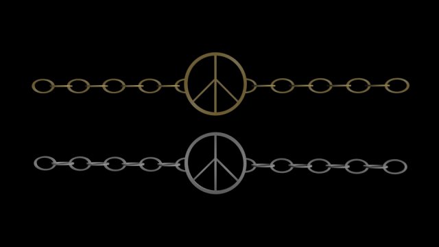peace bracelet 3D 모델 .c4d .max .obj .3ds .fbx .stl .blend 