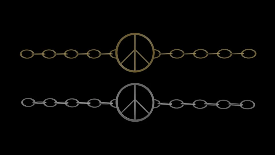 peace bracelet 3D Model .c4d .max .obj .3ds .fbx .stl .blend 