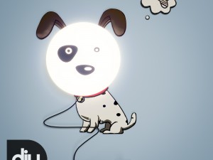diy dog decorative light lamp 3D Model