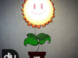 DIY słonecznikowa dekoracyjna lampa świetlna Model 3D