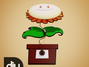 diy sunflower decorative light lamp 3D Model