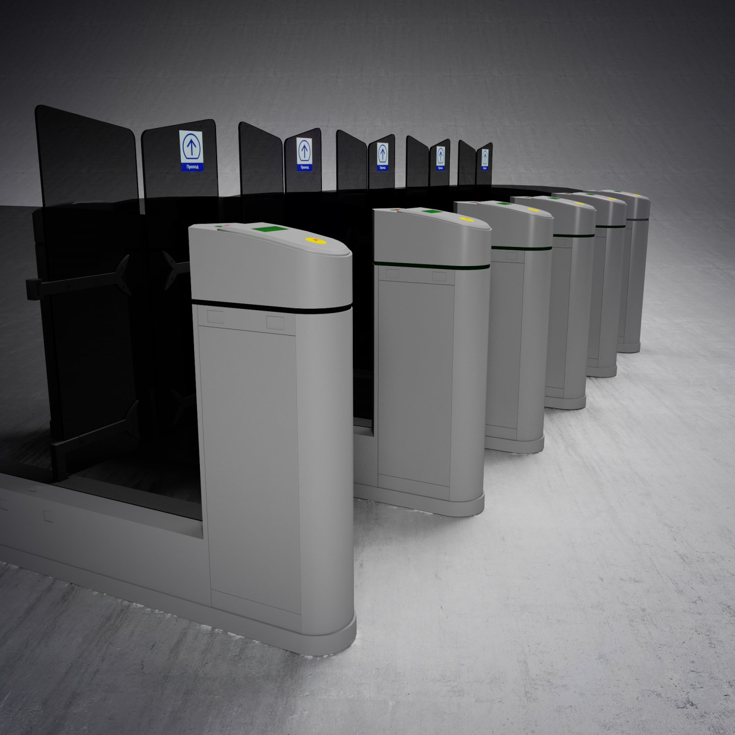 Metro turnstile 3D Model in Araçlar 3DExport