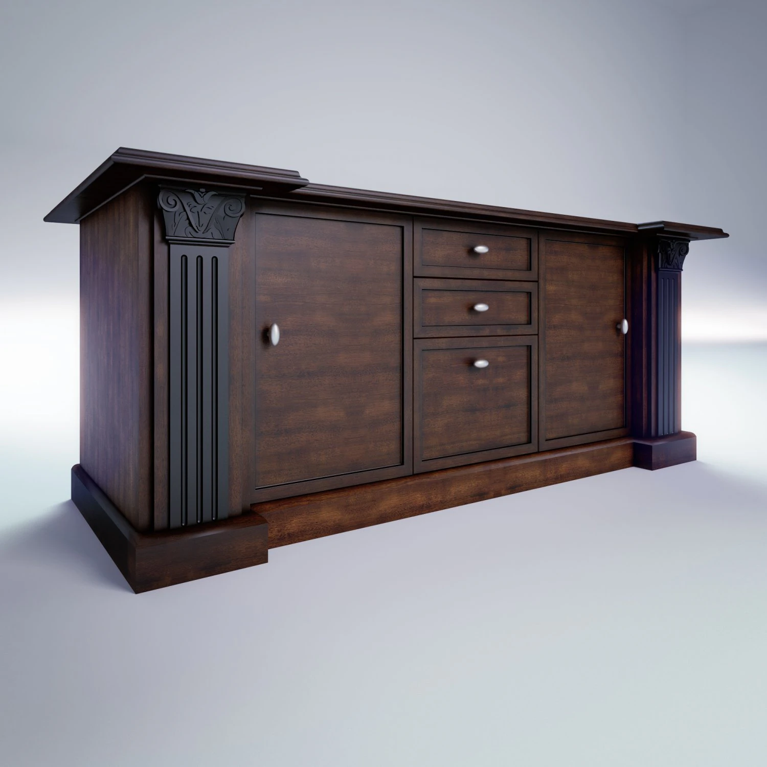kitchen-office table 3D Model .c4d .max .obj .3ds .fbx .stl .blend 
