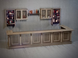 bar restaurants Modello 3D