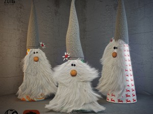 christmas gnomes 3D Model