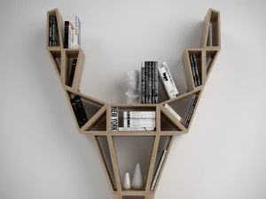 głęboka p&oacute;łka na książki Model 3D