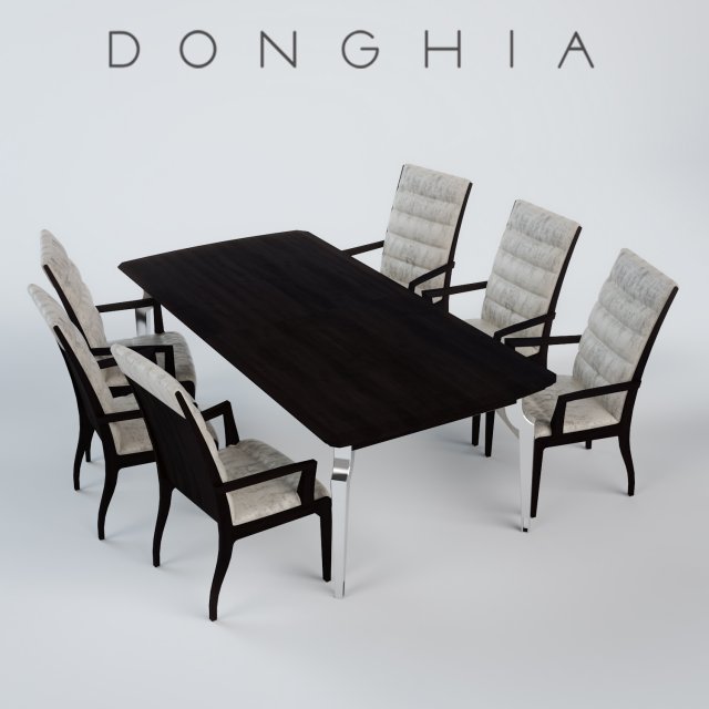 donghia dinning group 3D Модель .c4d .max .obj .3ds .fbx .stl .blend 