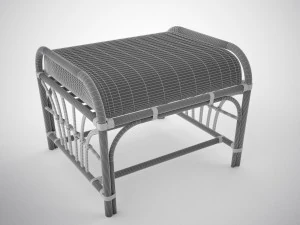 pouf rattan 3D Model