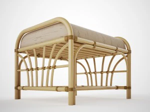 pouf rattan 3D Model