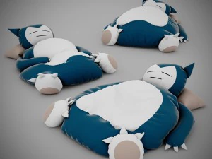 ł&oacute;żko snorlaxa Model 3D