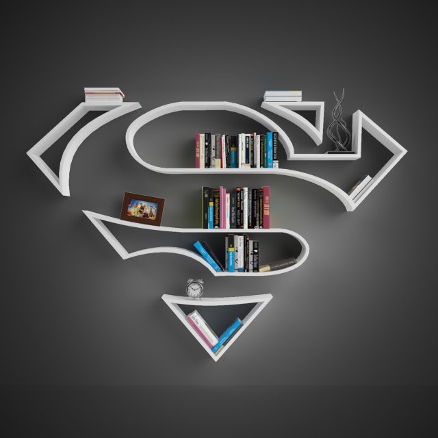 Superman shelves Modèle 3D .c4d .max .obj .3ds .fbx .stl .blend 