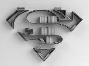 Superman shelves Modèle 3D