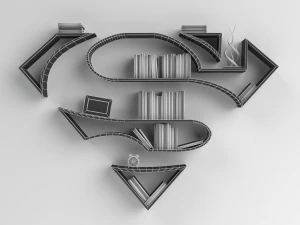 Superman shelves 3D Model