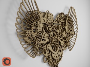 panel clockwork love 3D Model