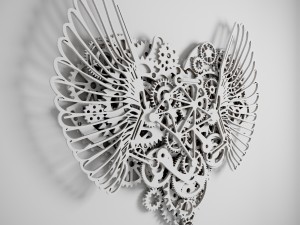 panel clockwork love 3D Model