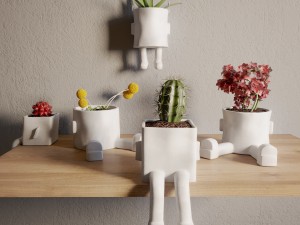ceramic hanging planter Model 3D