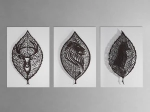 pano zwierzęcy liść Model 3D